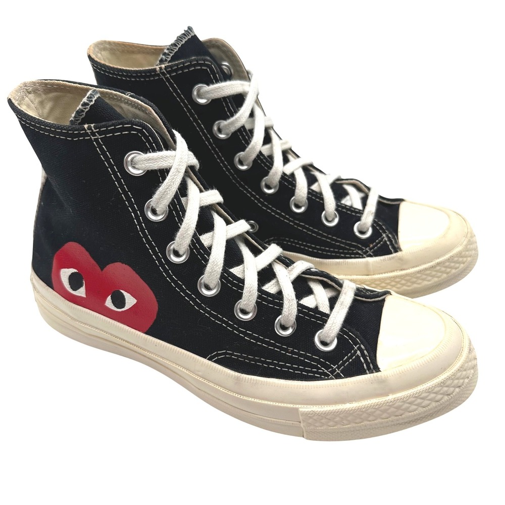 Converse x Comme des Garçons PLAY Chuck 70 High Top Black (Size M 5 / W 7)